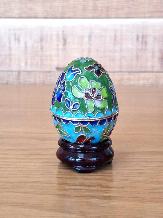 Other - Vintage Cloisonne Egg Trinket Box